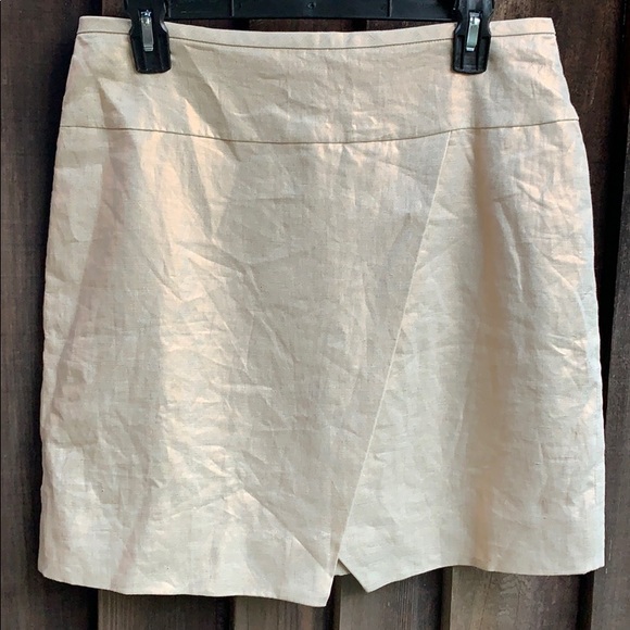 NWT J Crew Crossover linen skirt 6 - Picture 2 of 6